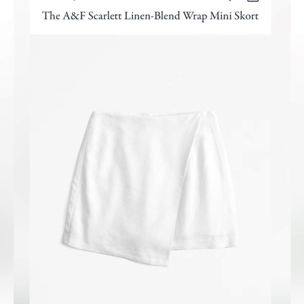 Abercrombie Linen-Blend Wrap Mini Skort